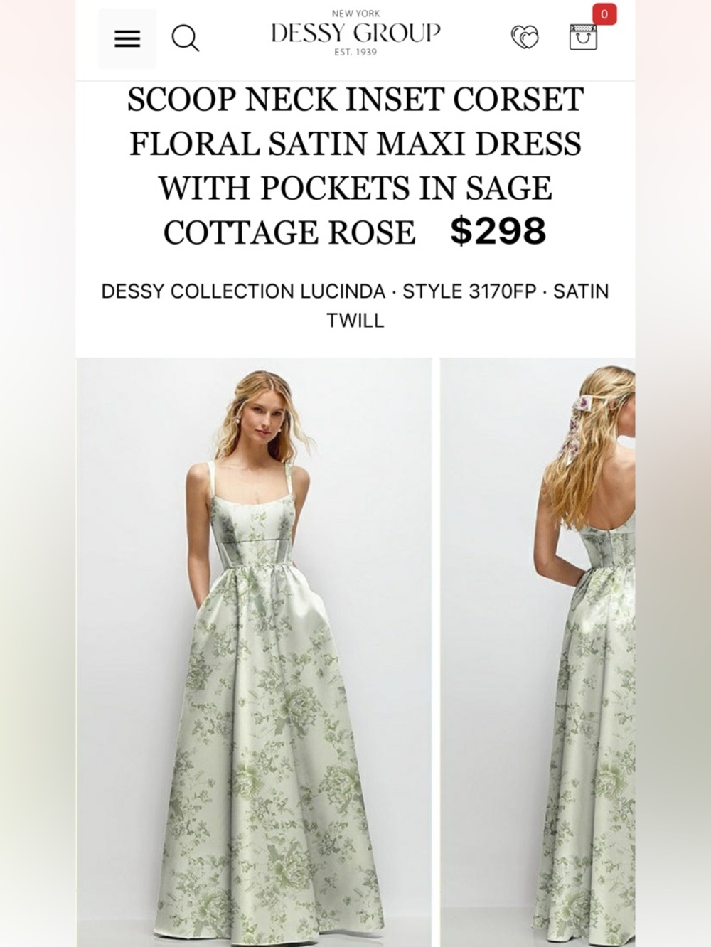 Dessy Group bridesmaid dress